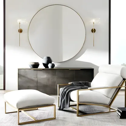 Modern Gold Crystal Vanity Light for Bathroom Wall Image - 2