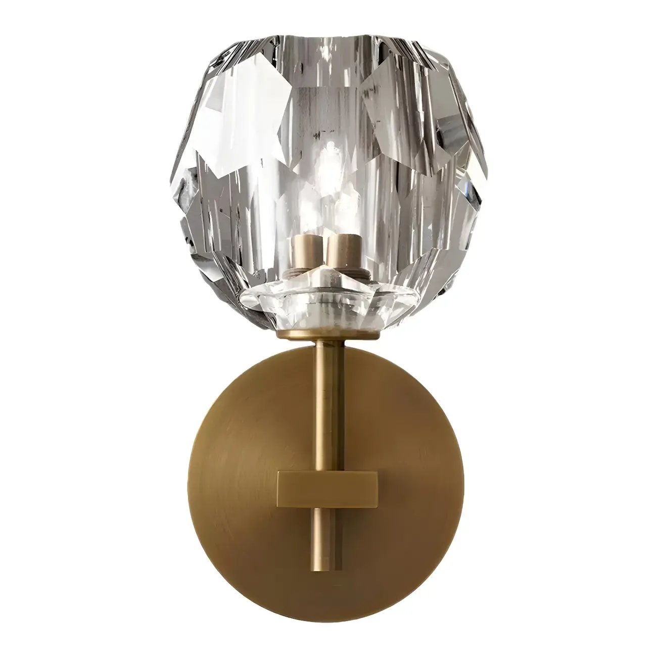 Modern Gold Crystal Vanity Light for Bathroom Wall Image - 7