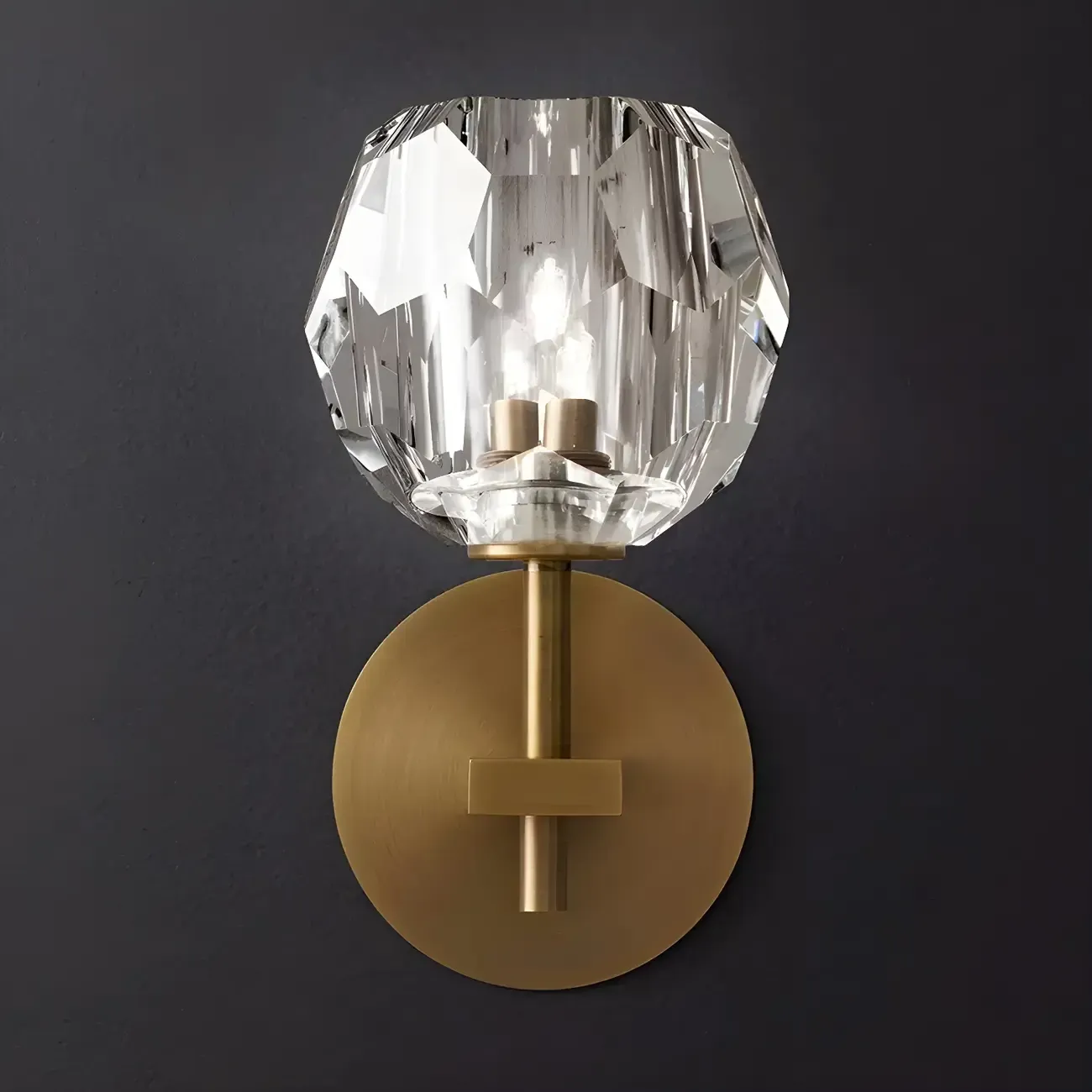 Modern Gold Crystal Vanity Light for Bathroom Wall Image - 8