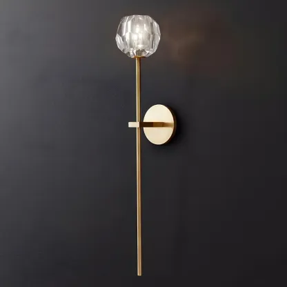 Modern Gold Crystal Vanity Light for Bathroom Wall Image - 10