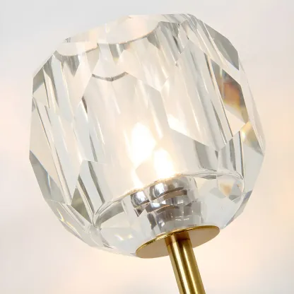 Modern Gold Crystal Vanity Light for Bathroom Wall Image - 11