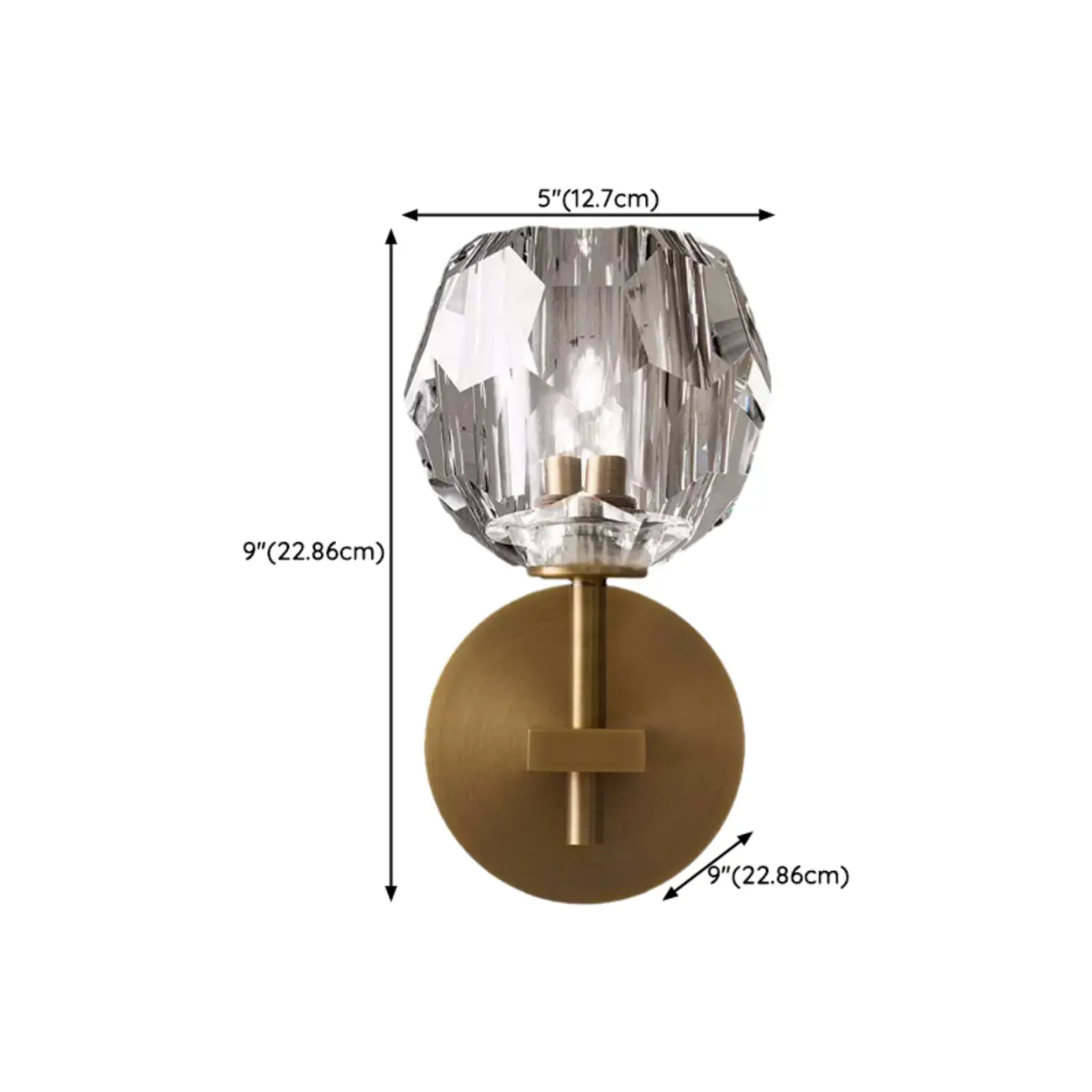 Modern Gold Crystal Vanity Light for Bathroom #size