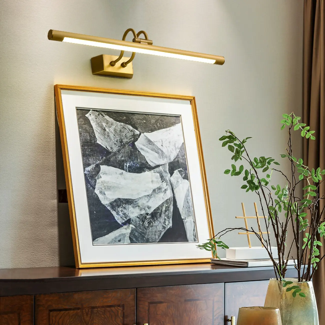 Classic Metal Tube Vanity Light with Integrated LED for Bathroom Image - 1 | homeyfad