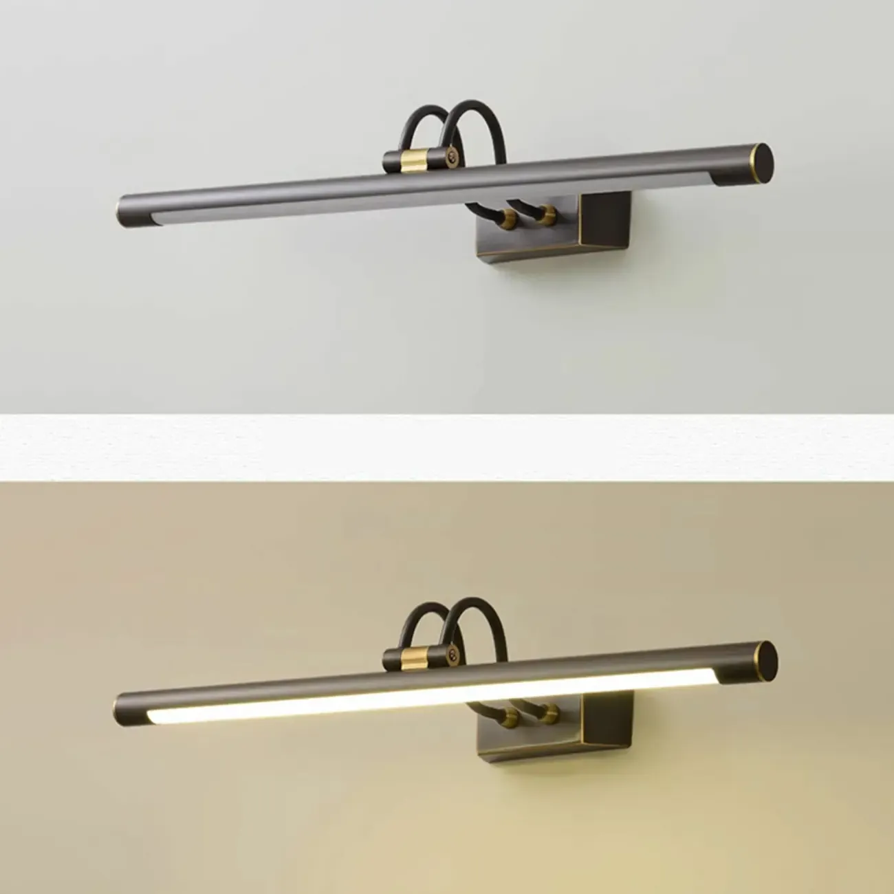 Classic Metal Tube Vanity Light with Integrated LED for Bathroom Image - 10