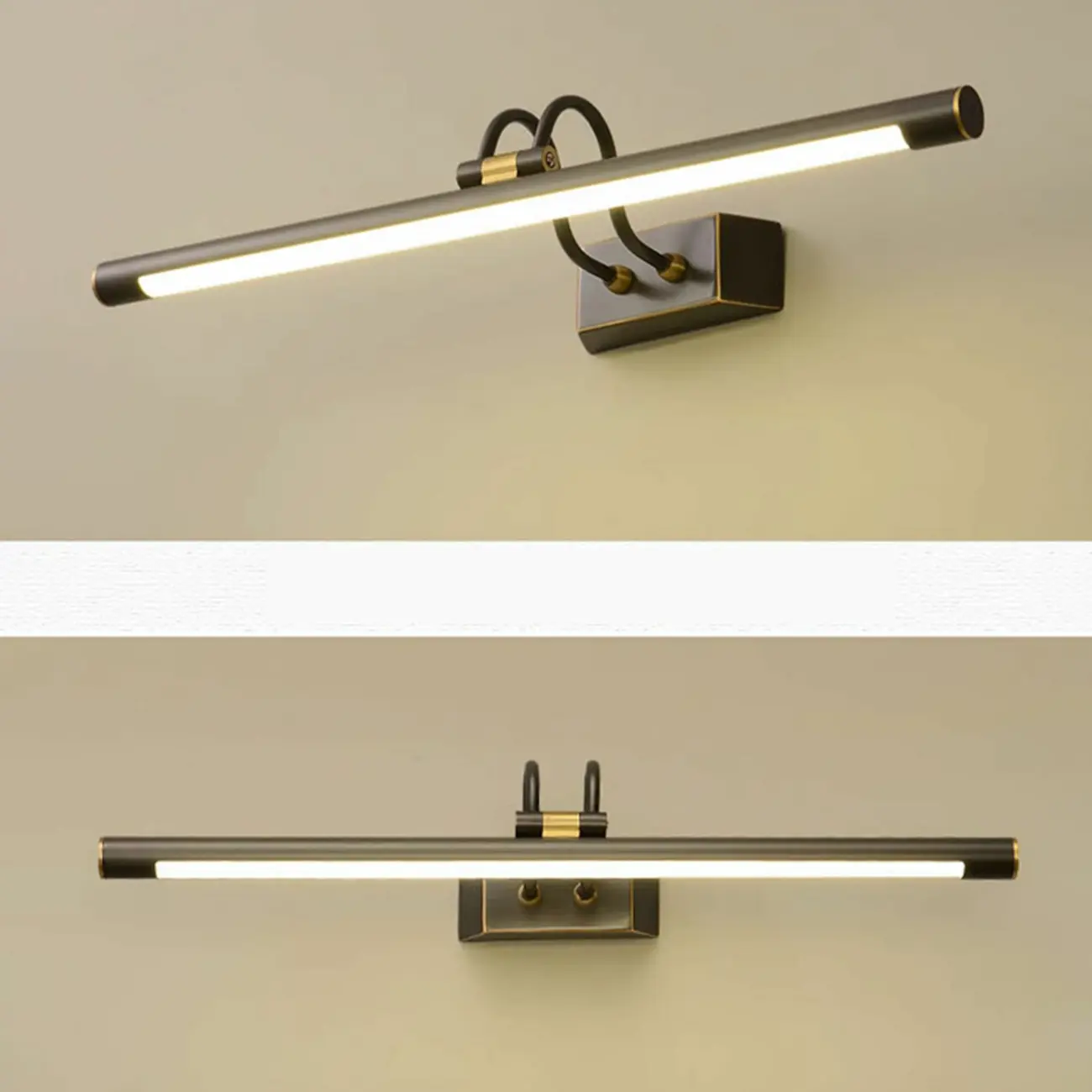 Classic Metal Tube Vanity Light with Integrated LED for Bathroom Image - 11 | homeyfad