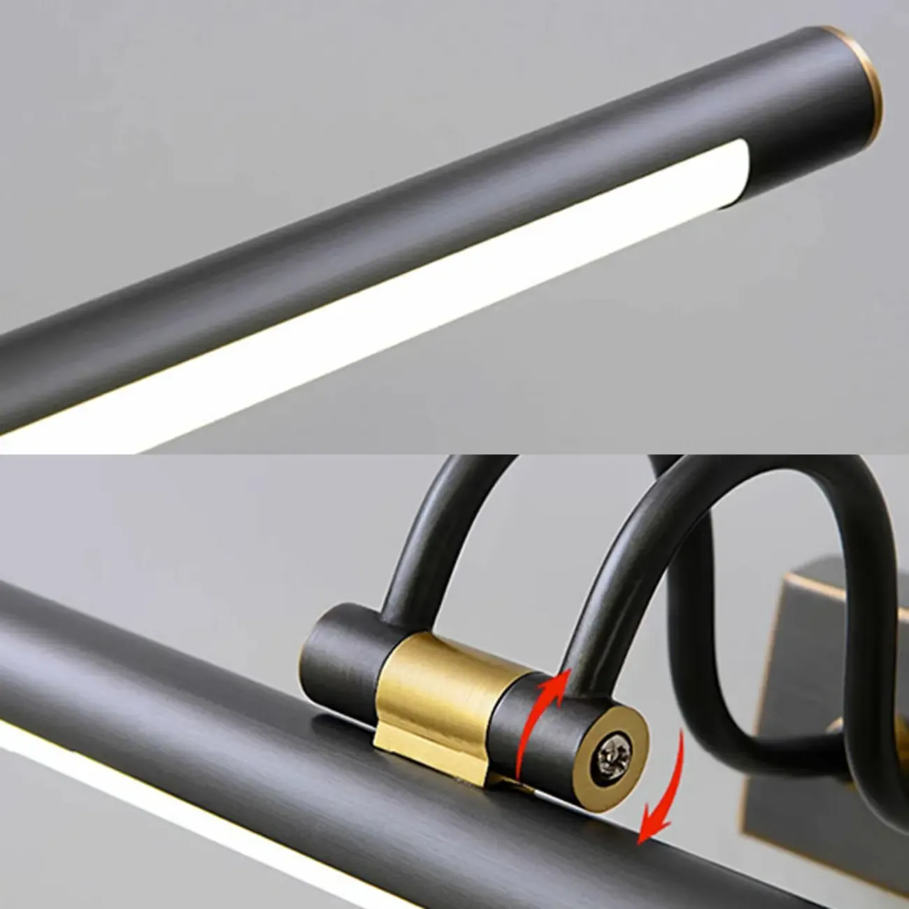 Classic Metal Tube Vanity Light with Integrated LED for Bathroom Image - 14