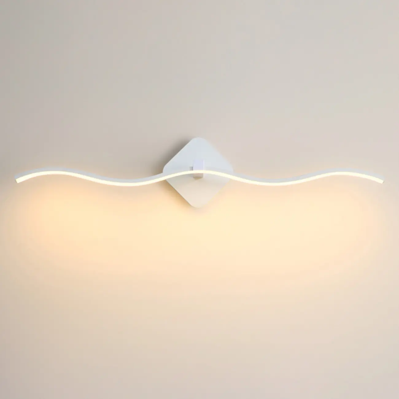 Modern Metal Wave Vanity Light with Integrated LED for Bathroom Image - 7 | homeyfad