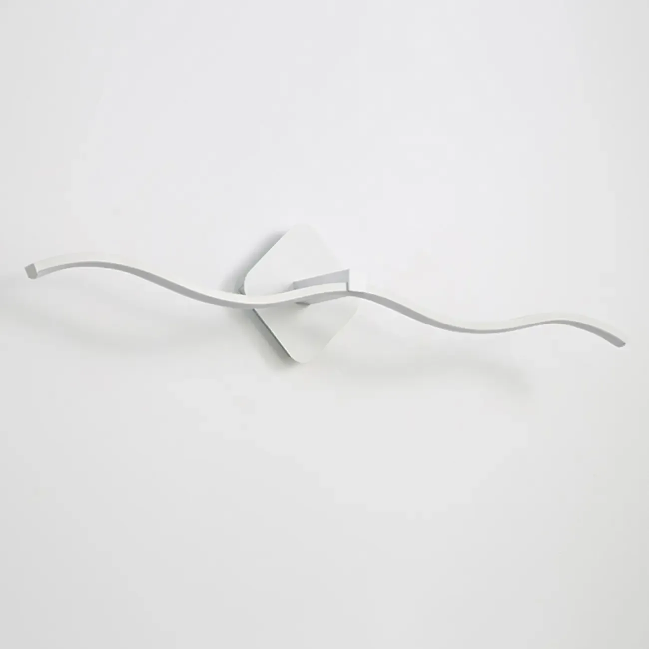 Modern Metal Wave Vanity Light with Integrated LED for Bathroom Image - 11