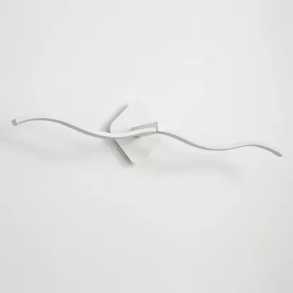 Modern Metal Wave Vanity Light with Integrated LED for Bathroom Image - 11