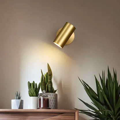 Stylish Metal Vanity Light with Copper Shade for Bathroom Image - 2