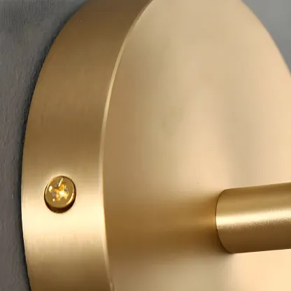 Stylish Metal Vanity Light with Copper Shade for Bathroom Image - 7