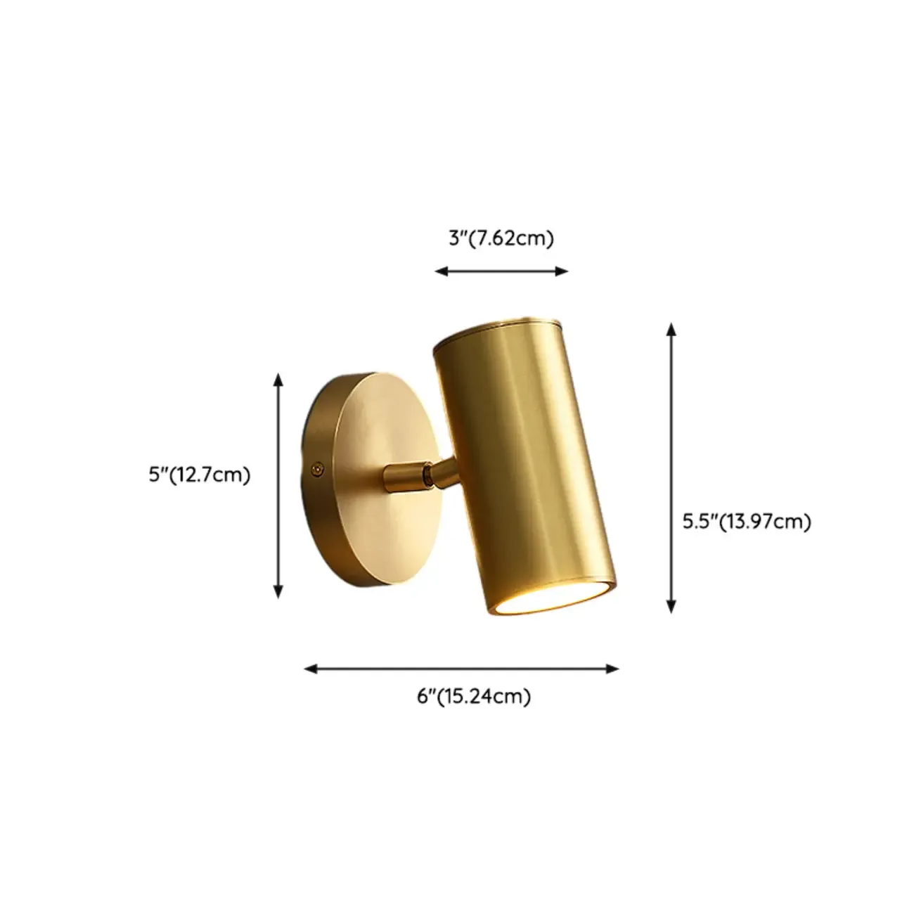 Stylish Metal Vanity Light with Copper Shade for Bathroom #size