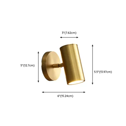 Stylish Metal Vanity Light with Copper Shade for Bathroom #size