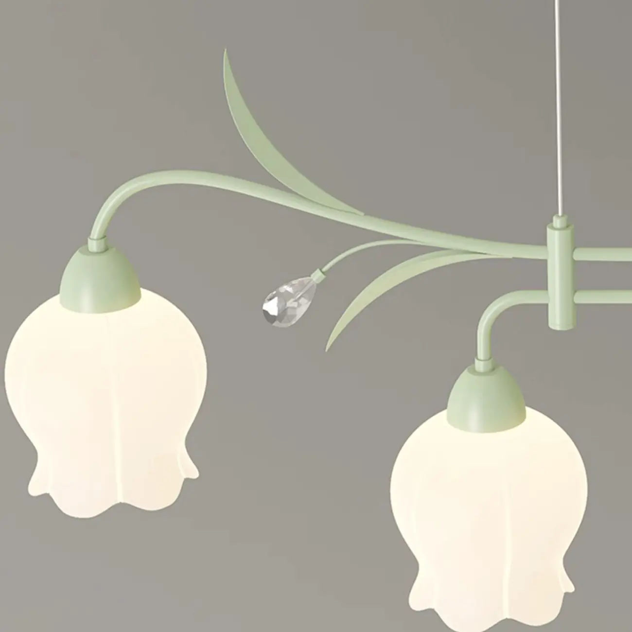 Modern Large Green Glass Bell Pendant Lights for Kitchen Image - 9 | homeyfad