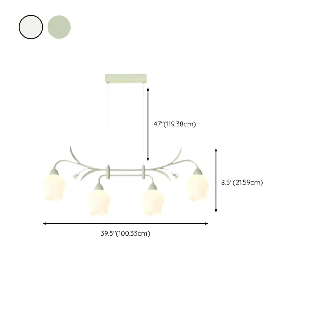 Modern Large Green Glass Bell Pendant Lights for Kitchen #size | homeyfad