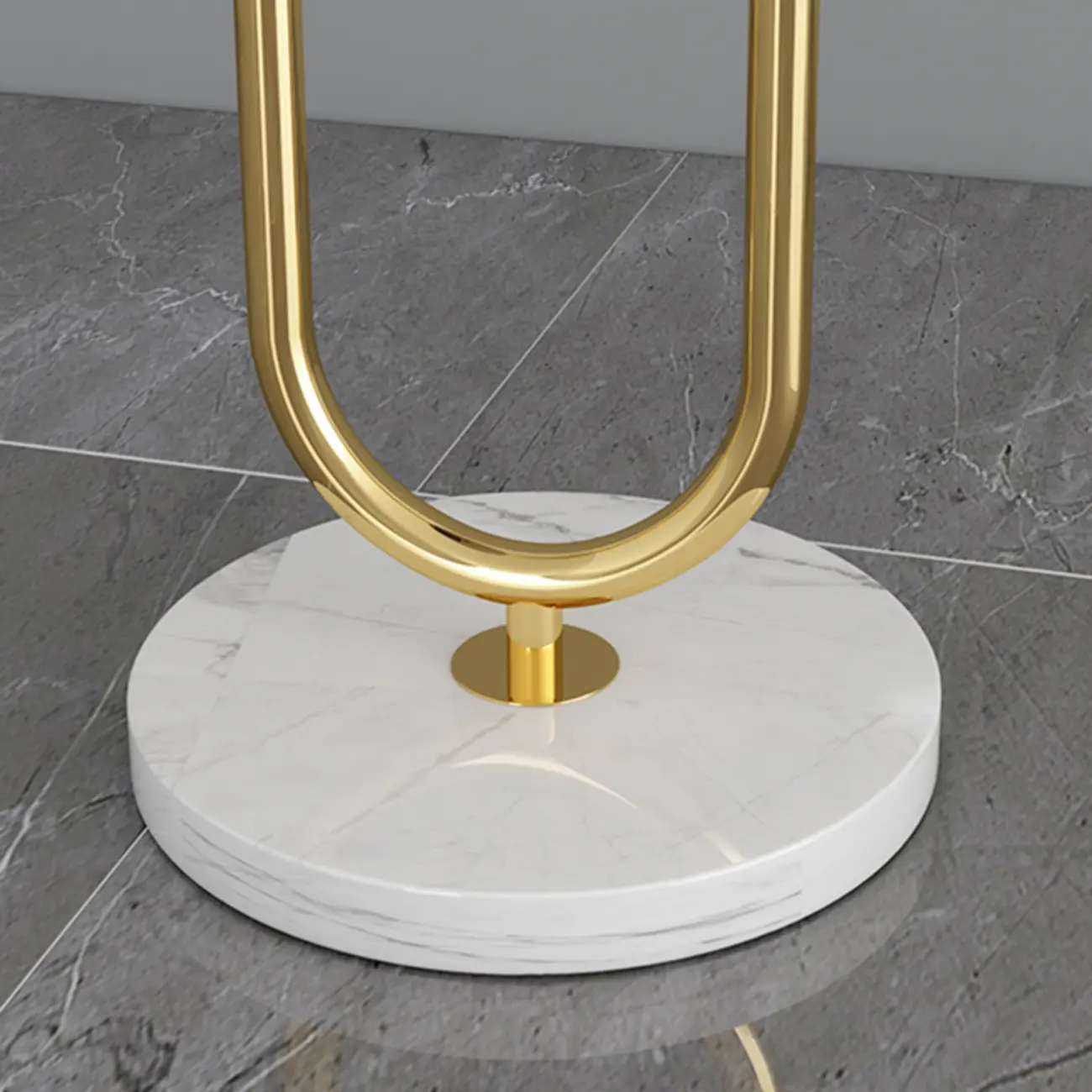 Modern Metal Globe Glass Arc Floor Lamp with Table | homeyfad