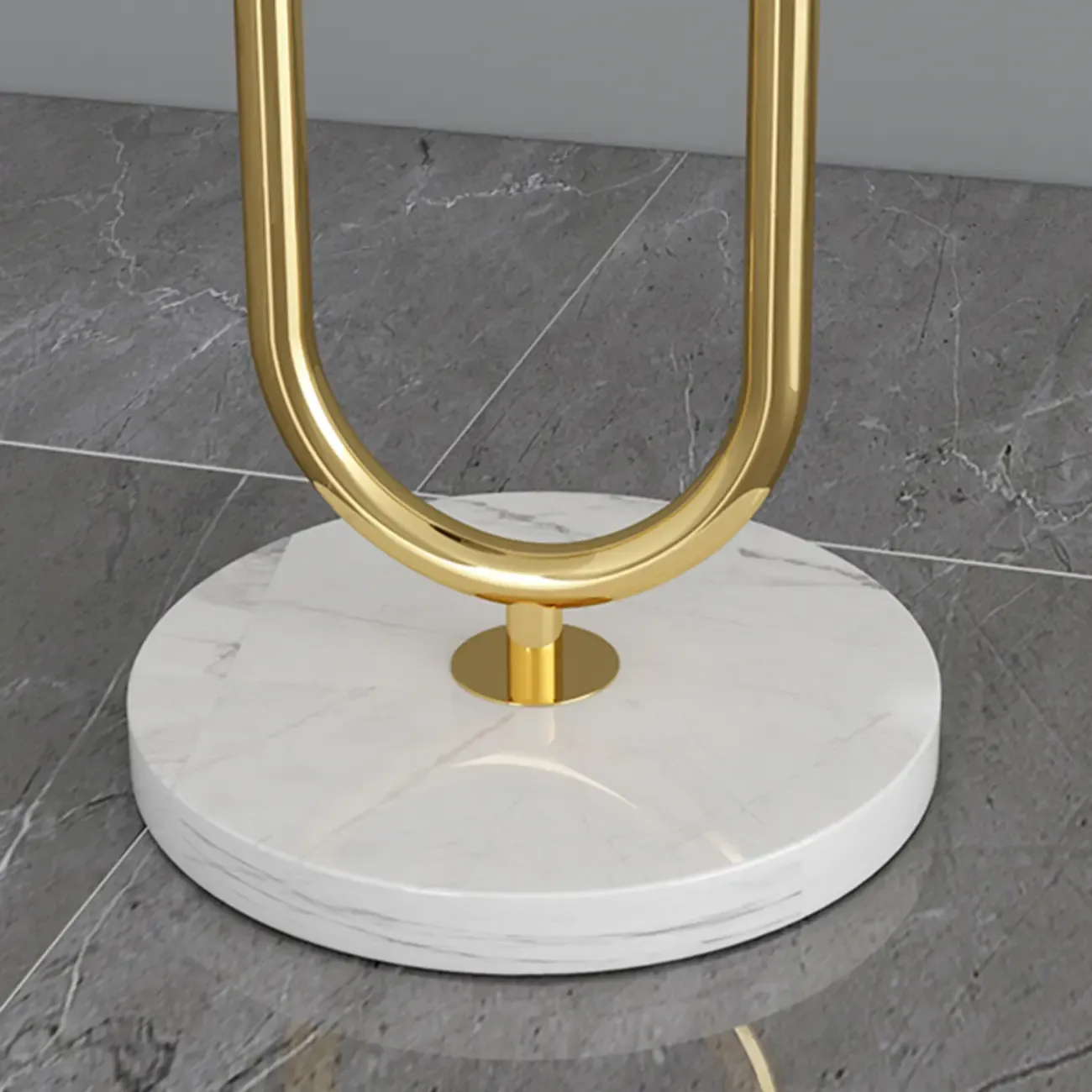 Modern Metal Globe Glass Arc Floor Lamp with Table