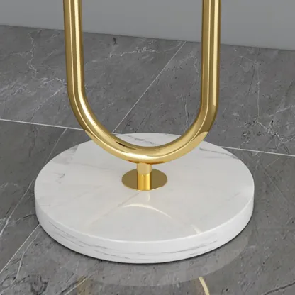 Modern Metal Globe Glass Arc Floor Lamp with Table