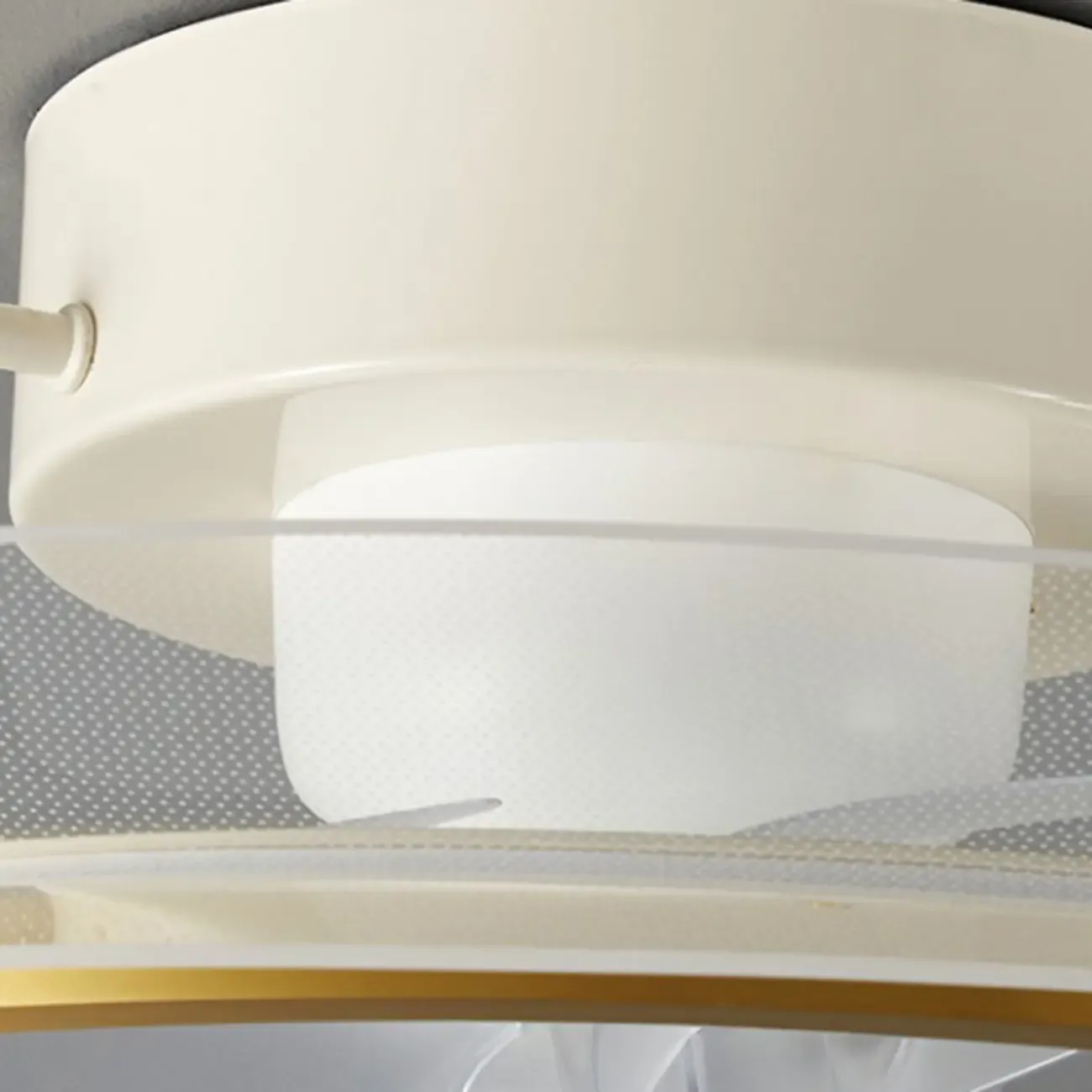 22.5-Inch Simple White Flush Mount Ceiling Fan with Light Remote