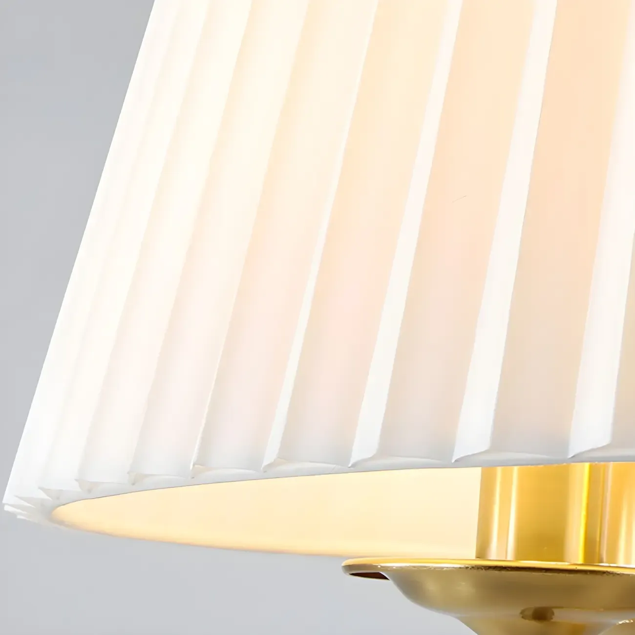 Gold Drum Metal Modern Chic Pleated Chandelier Light Image - 7