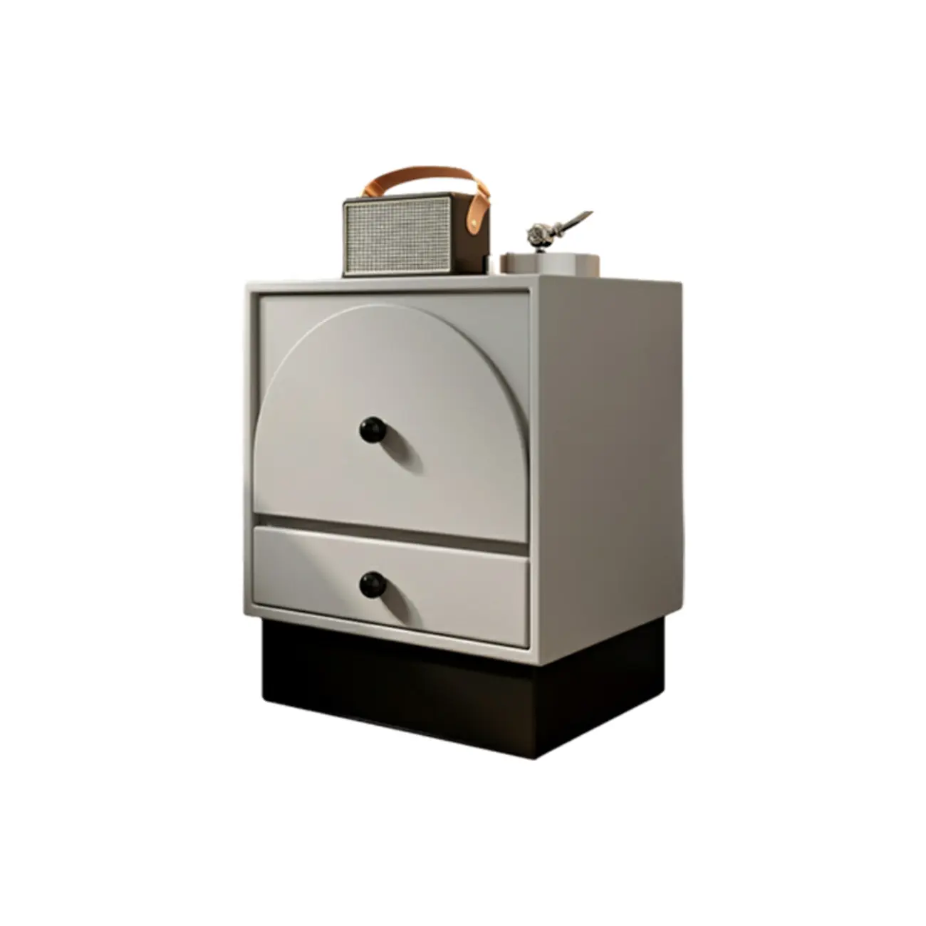 2 Drawers Modern Wood Off-White Nightstand Image - 11 | homeyfad