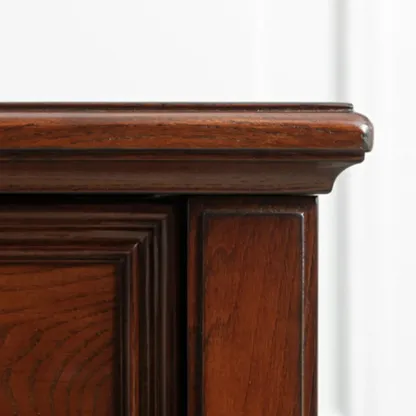 Traditional Ash Wood Nut-Brown 3-Drawer Bedroom Nightstand Image - 9