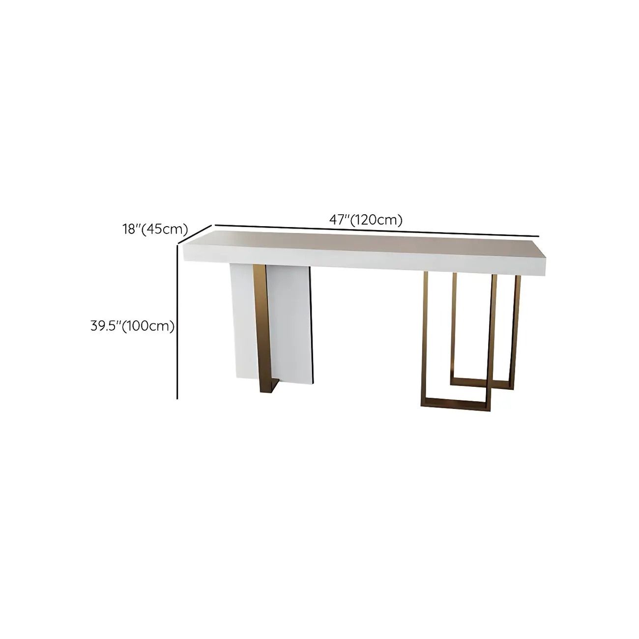 Glam White Faux Marble Gold Legs Bar Tables Image - 10 | homeyfad