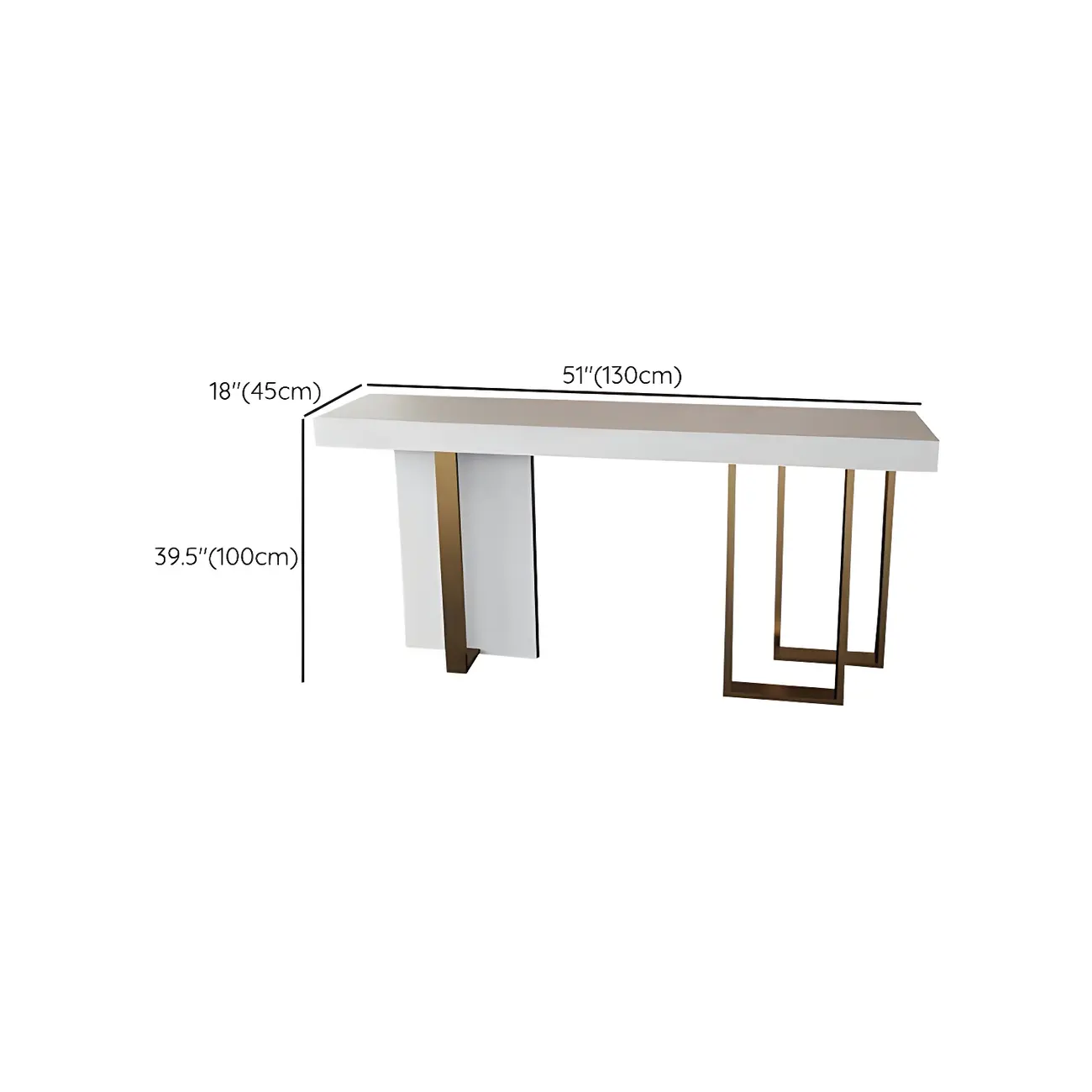 Glam White Faux Marble Gold Legs Bar Tables Image - 11 | homeyfad