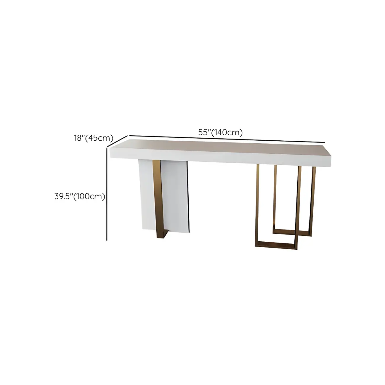 Glam White Faux Marble Gold Legs Bar Tables Image - 12 | homeyfad