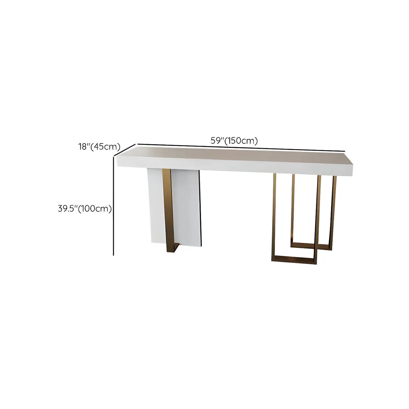 Glam White Faux Marble Gold Legs Bar Tables Image - 13 | homeyfad