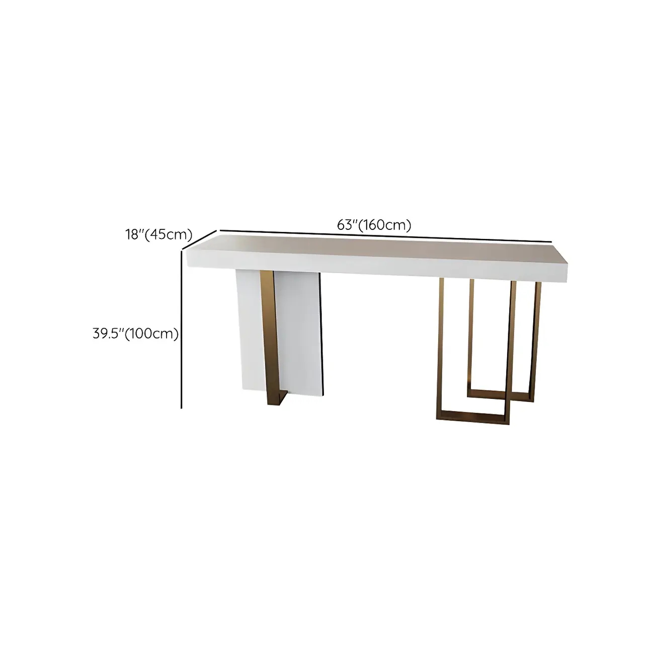 Glam White Faux Marble Gold Legs Bar Tables Image - 14 | homeyfad