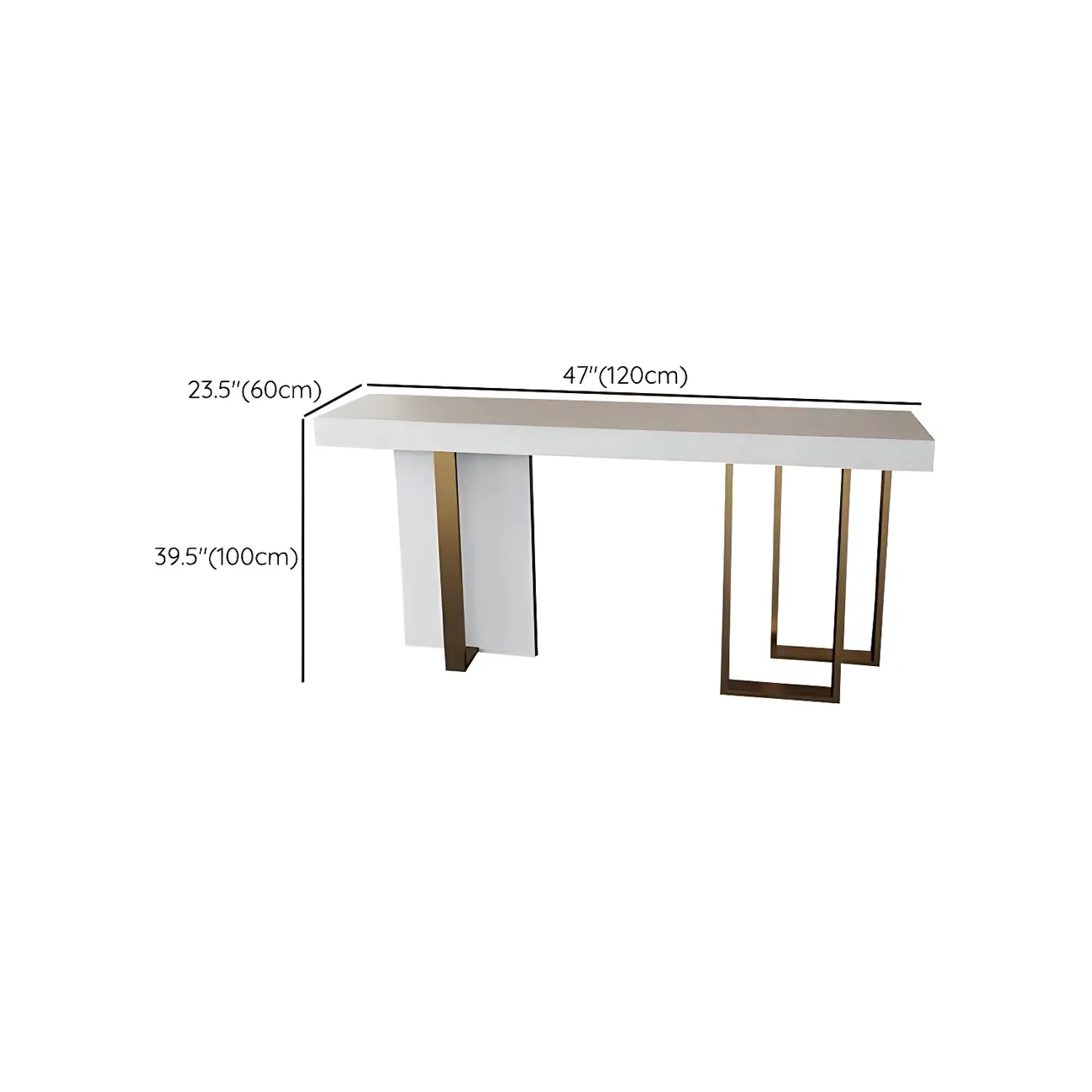 Glam White Faux Marble Gold Legs Bar Tables Image - 17 | homeyfad