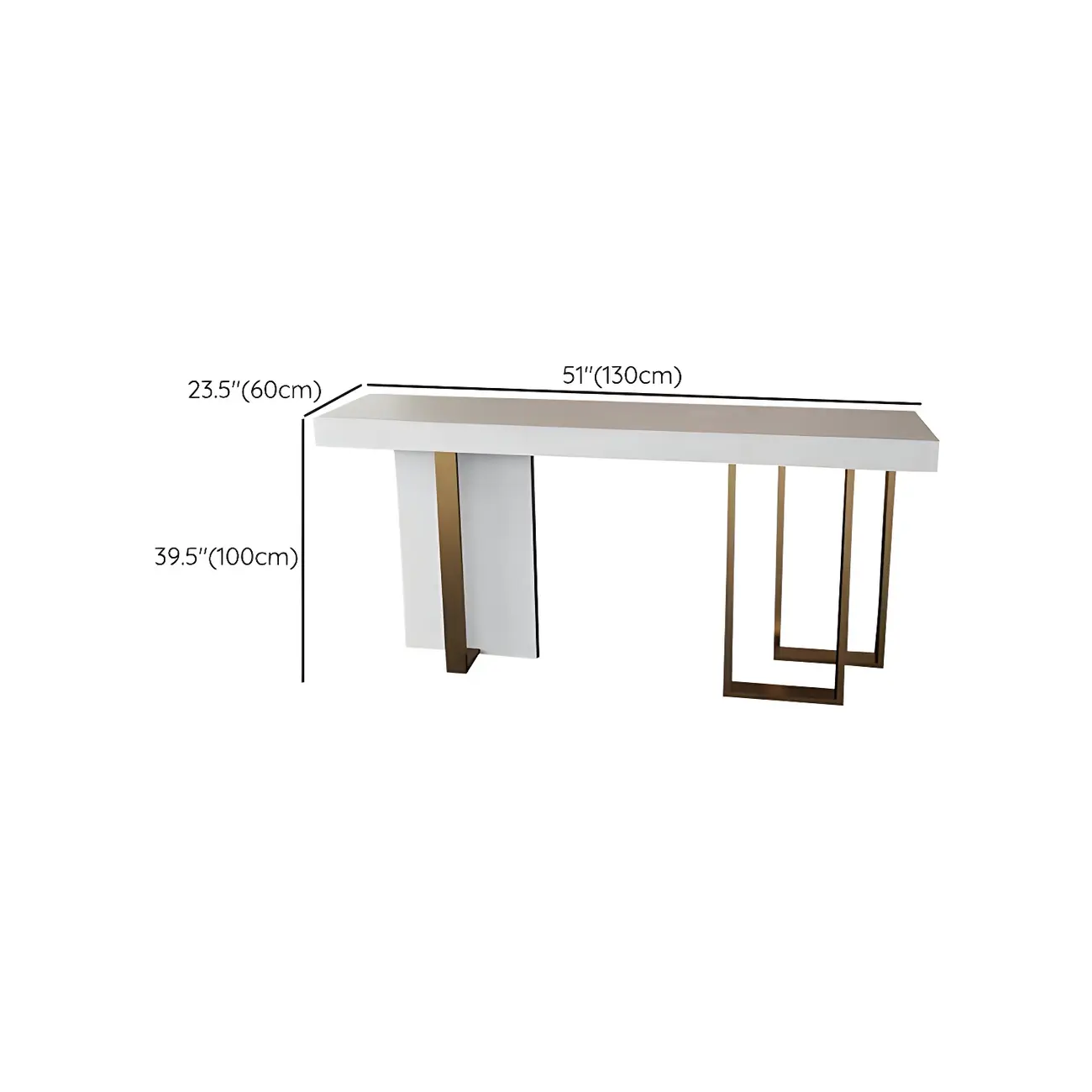 Glam White Faux Marble Gold Legs Bar Tables Image - 18 | homeyfad