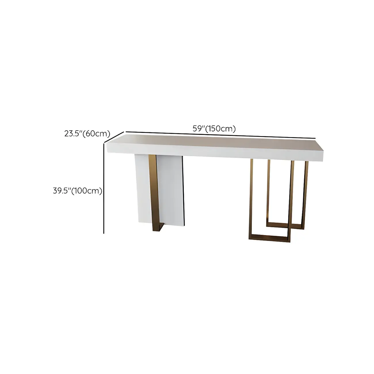 Glam White Faux Marble Gold Legs Bar Tables Image - 20 | homeyfad