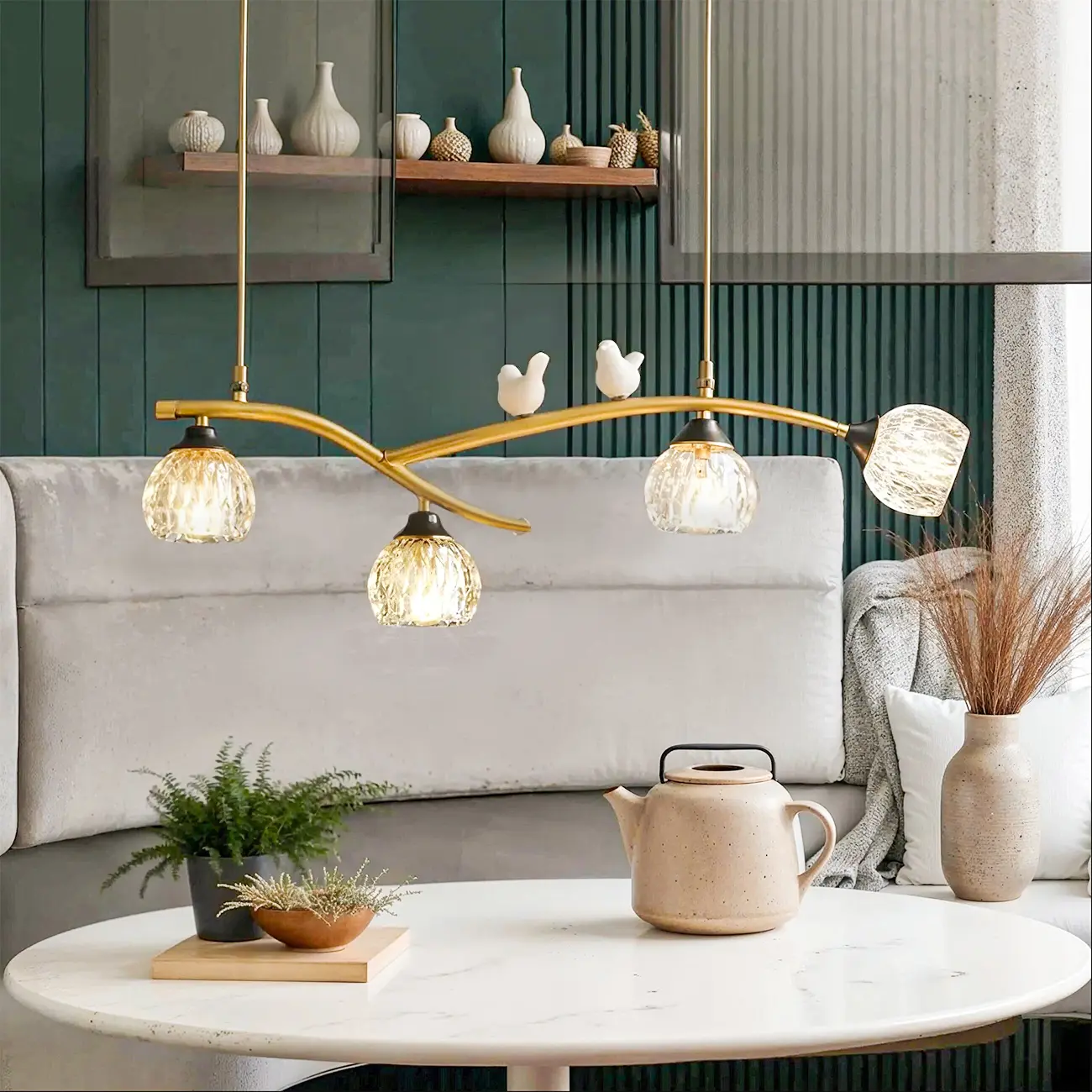 Modern Crystal Decorative Birds Pendant Light Image - 2 | homeyfad