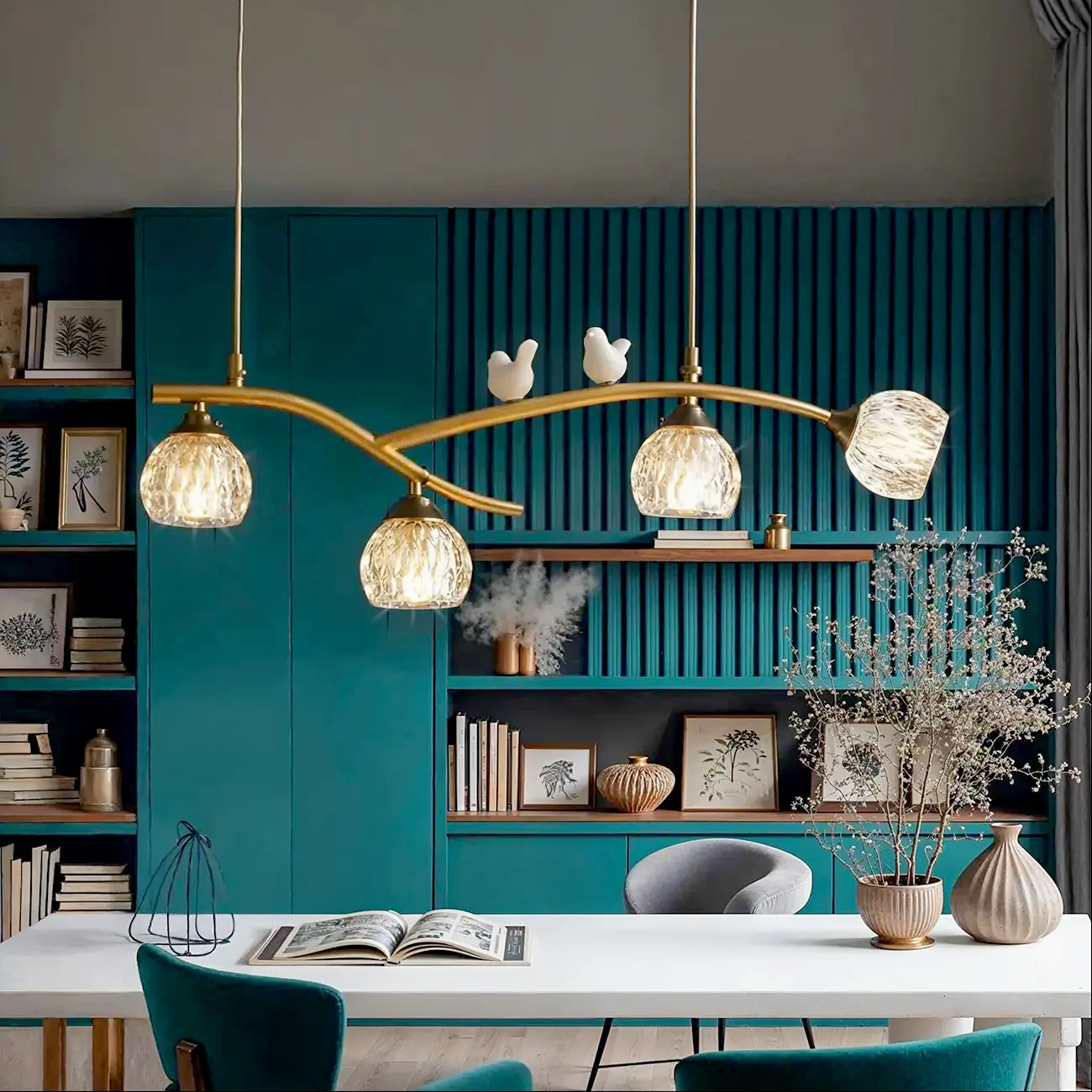 Modern Crystal Decorative Birds Pendant Light Image - 3 | homeyfad