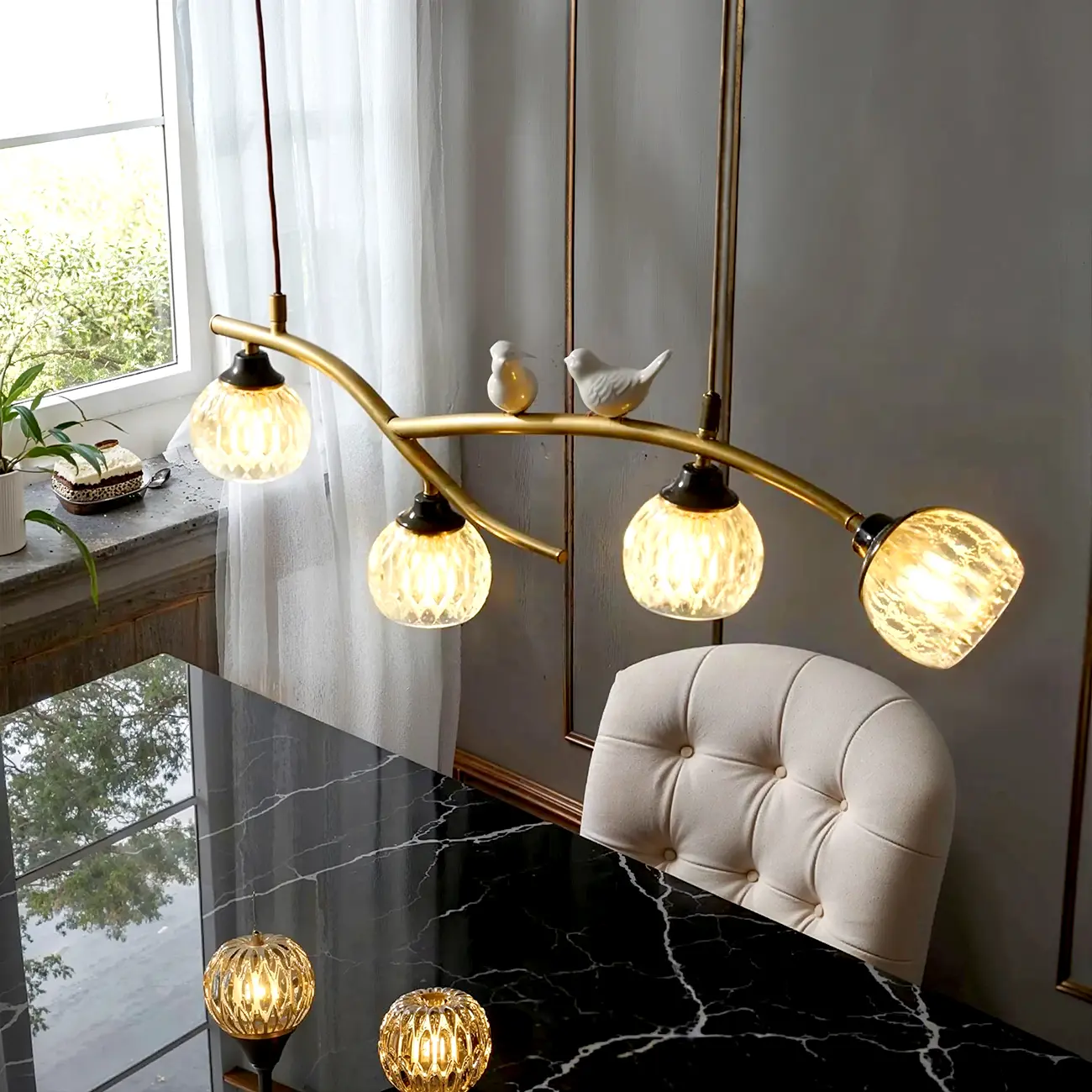 Modern Crystal Decorative Birds Pendant Light Image - 4 | homeyfad