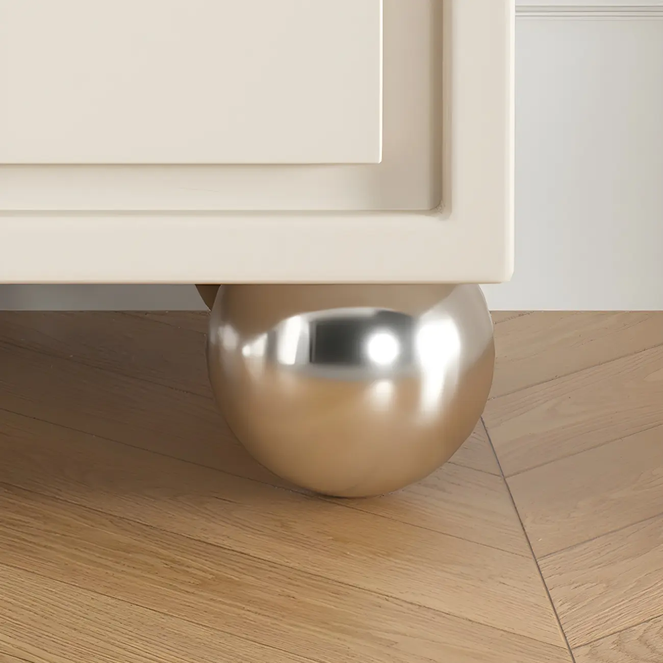 Narrow Off-White Faux Leather 2 Drawers Nightstand Image - 9 | homeyfad