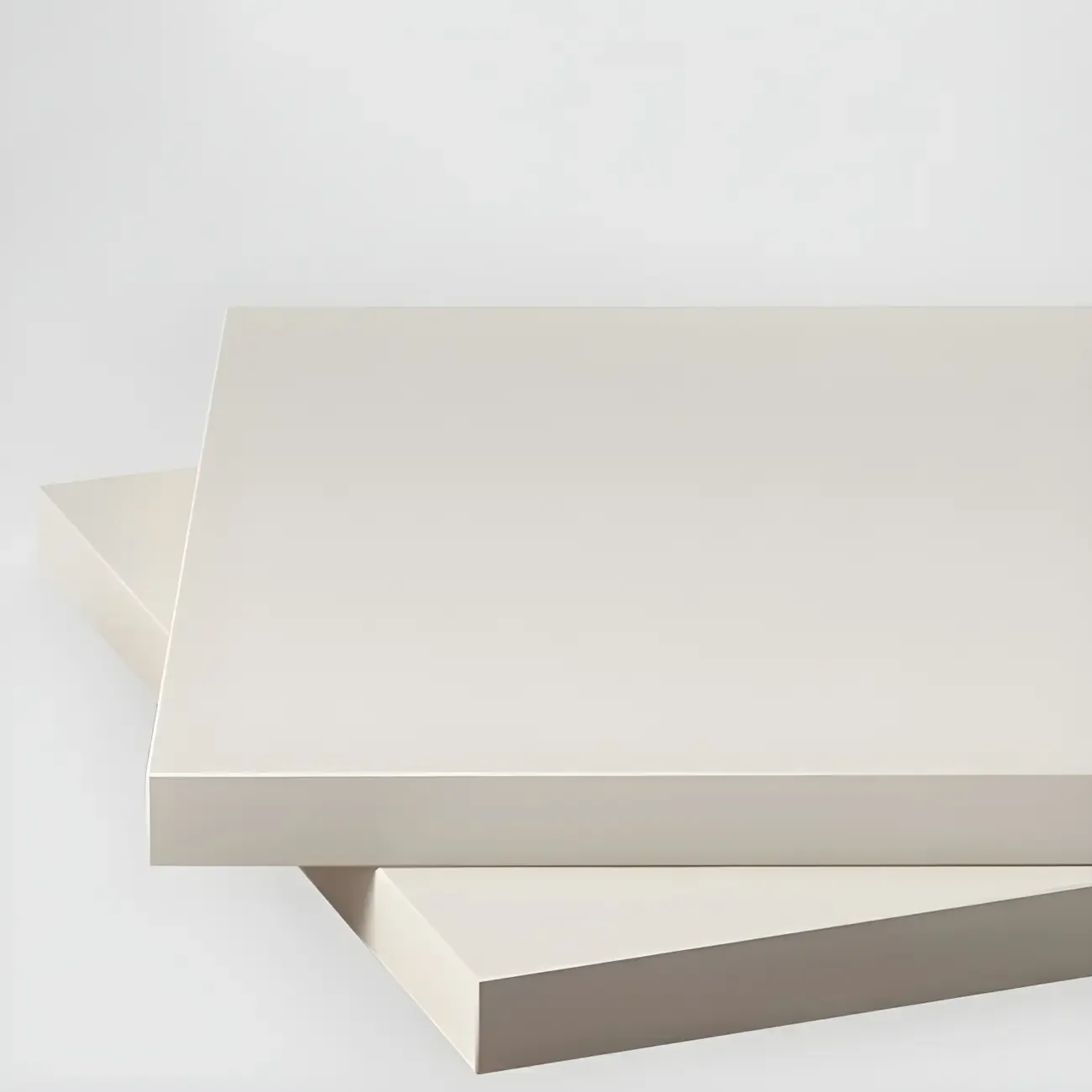 Narrow Off-White Faux Leather 2 Drawers Nightstand Image - 15