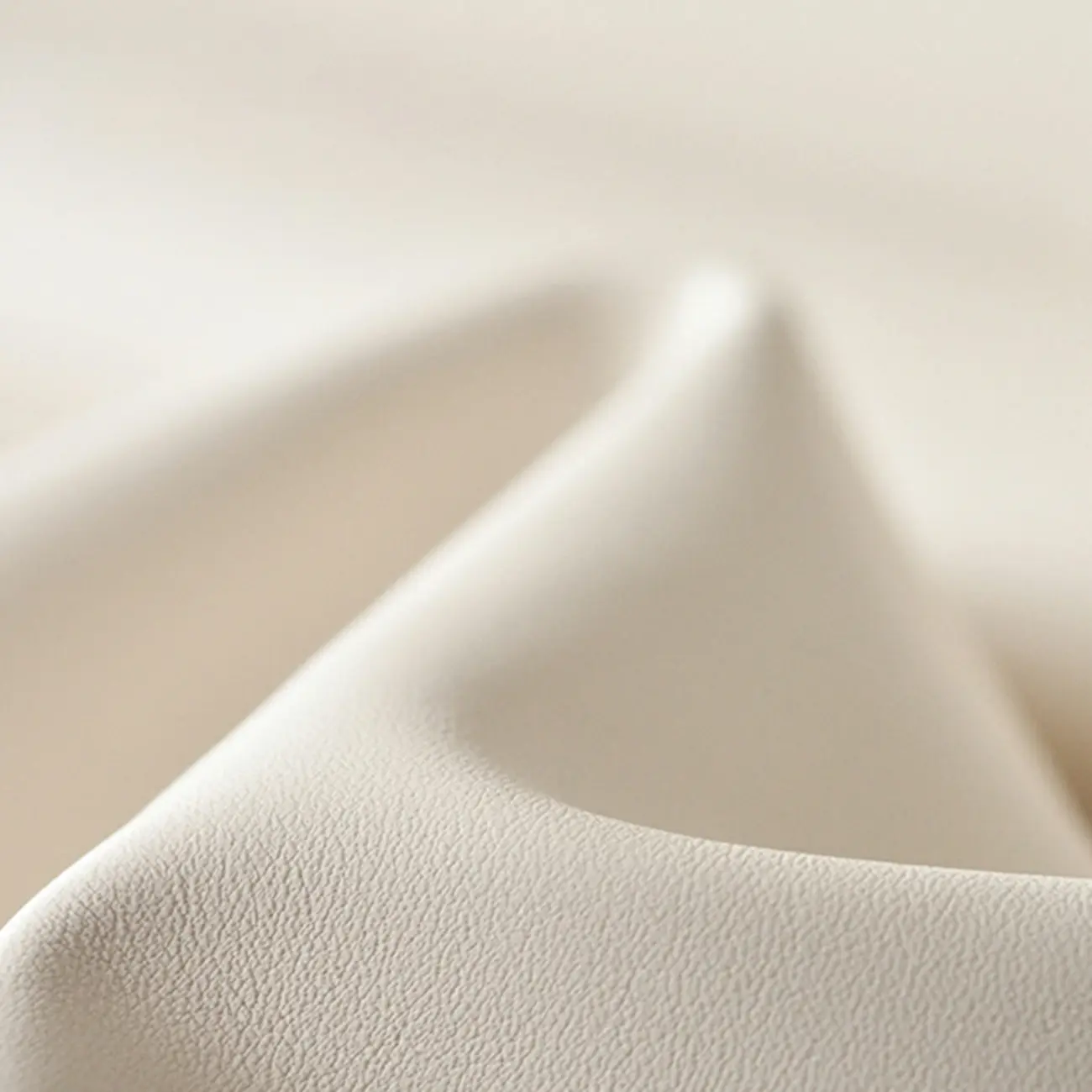 Narrow Off-White Faux Leather 2 Drawers Nightstand Image - 10 | homeyfad