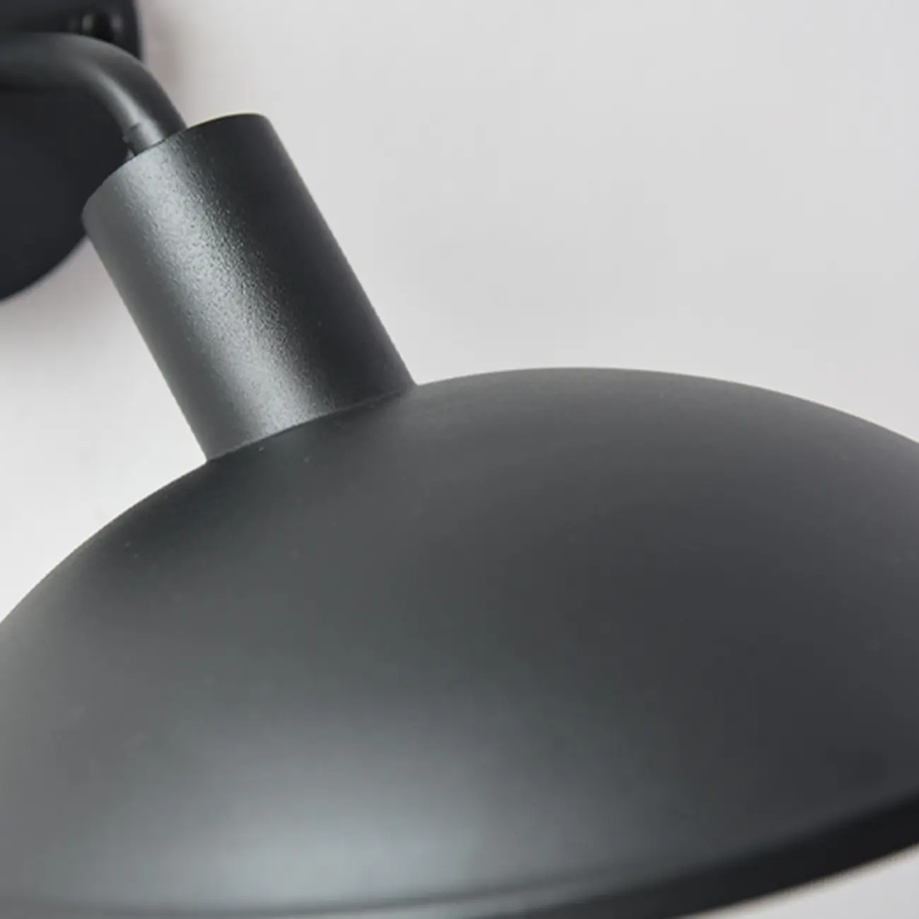 Mini Modern Metal Black Dome LED Outdoor Wall Light | homeyfad