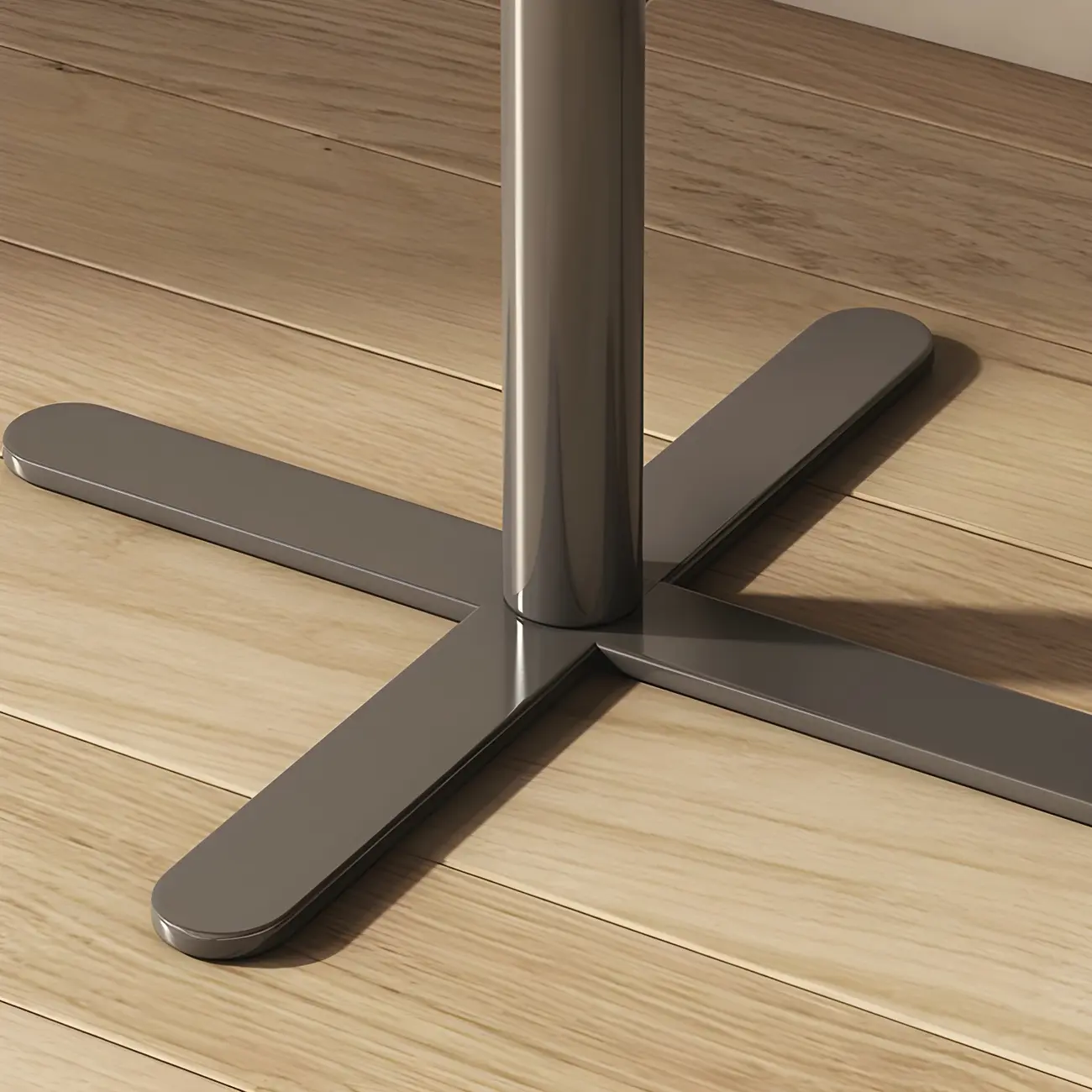 Modern Beige Faux Leather Round Metal Cross Drawer Nightstand Image - 4 | homeyfad