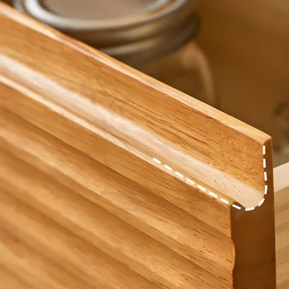 Scandinavian Light Wood 2-Shelf Bookcase with Drawers Image - 11