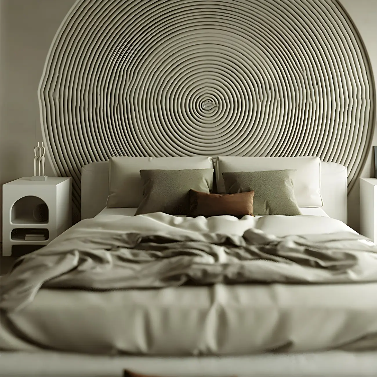 Rectangular White Wood Arched Open Storage Nightstand Image - 8 | homeyfad