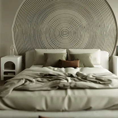 Rectangular White Wood Arched Open Storage Nightstand Image - 8