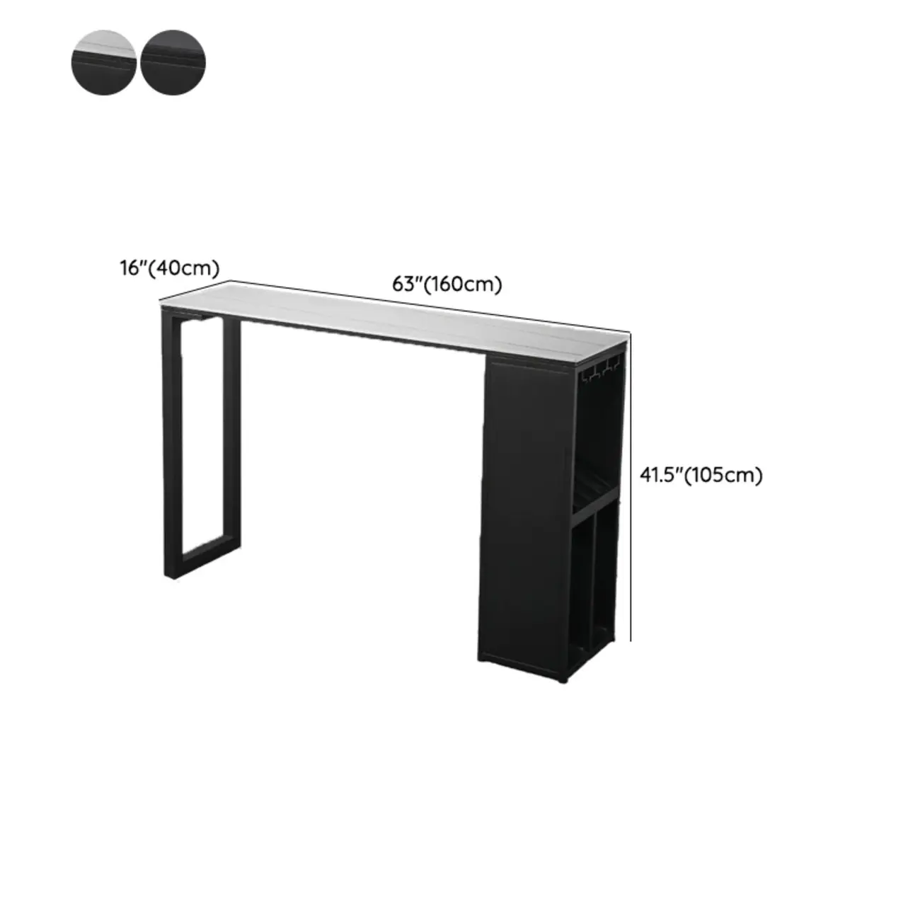 Modern Stone Metal Wine Storage Bar Tables with Cup Holder Image - 15 | homeyfad