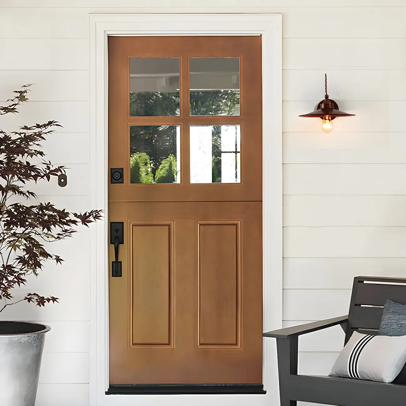 Industrial Rust Metal LED Wall Sconce for Living Space Decor | homeyfad