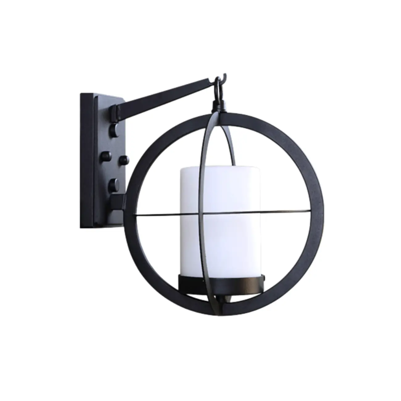 Industrial Modern LED Wall Light with Glass Shade Outdoors Image - 6 | homeyfad