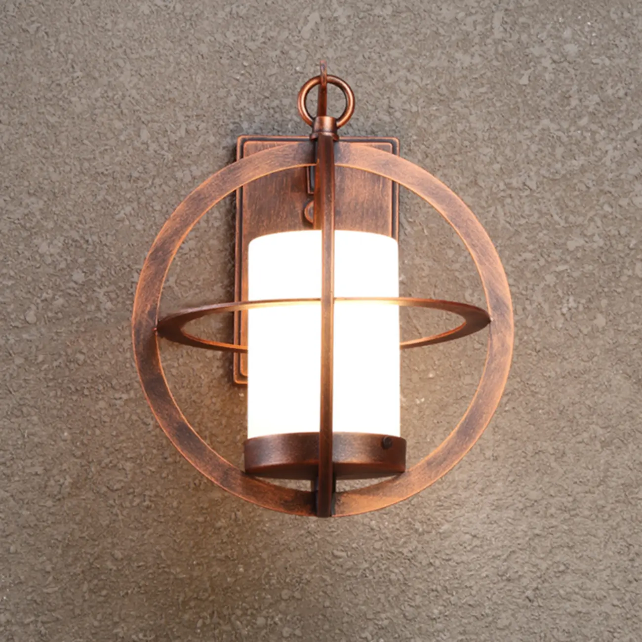Industrial Modern LED Wall Light with Glass Shade Outdoors Image - 7 | homeyfad