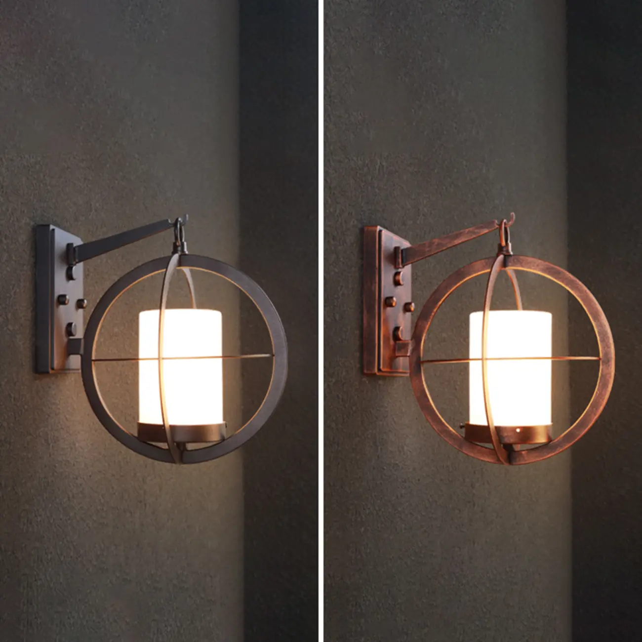Industrial Modern LED Wall Light with Glass Shade Outdoors Image - 8 | homeyfad